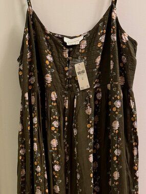 Anthropologie Floral Balloon Leg Lounge Jumpsuit